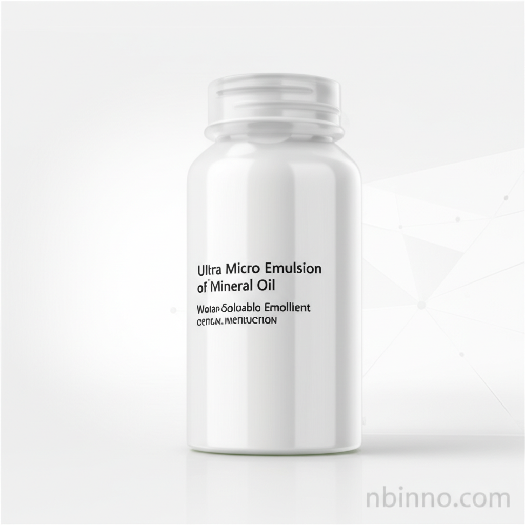 Ultra Micro Emulsion of Mineral Oil Water-Soluable Emollient