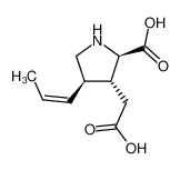 (+-)-(2t-carboxy-4t-ξ-propenyl-pyrrolidin-3r-yl)-acetic acid_100132-72-7