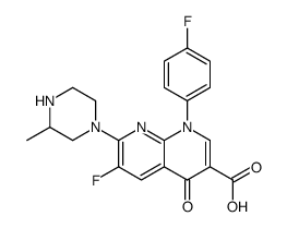 6-fluoro-1-(4-fluorophenyl)-7-(3-methylpiperazin-1-yl)-4-oxo-1,8-naphthyridine-3-carboxylic acid_100490-65-1
