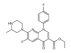 ethyl 6-fluoro-1-(4-fluorophenyl)-7-(3-methylpiperazin-1-yl)-4-oxo-1,8-naphthyridine-3-carboxylate_100546-84-7