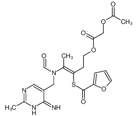 [(E)-4-[(4-amino-2-methylpyrimidin-5-yl)methyl-formylamino]-3-(furan-2-carbonylsulfanyl)pent-3-enyl] 2-acetyloxyacetate_10072-48-7