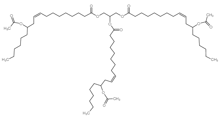 2,3-bis[[(E)-12-acetyloxyoctadec-9-enoyl]oxy]propyl (E)-12-acetyloxyoctadec-9-enoate_101-34-8