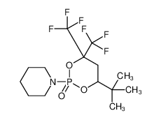 6-tert-butyl-2-piperidin-1-yl-4,4-bis(trifluoromethyl)-1,3,2λ<sup>5</sup>-dioxaphosphinane 2-oxide_101976-62-9