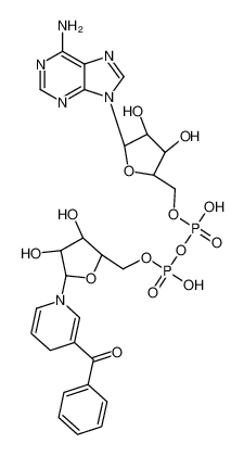 [[(2R,3S,4R,5R)-5-(6-aminopurin-9-yl)-3,4-dihydroxyoxolan-2-yl]methoxy-hydroxyphosphoryl] [(2R,3S,4R,5R)-5-(3-benzoyl-4H-pyridin-1-yl)-3,4-dihydroxyoxolan-2-yl]methyl hydrogen phosphate_104076-88-2