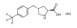 (2S,4R)-4-[[4-(trifluoromethyl)phenyl]methyl]pyrrolidine-2-carboxylic acid,hydrochloride_1049743-68-1