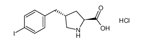 (2S,4R)-4-[(4-iodophenyl)methyl]pyrrolidine-2-carboxylic acid,hydrochloride_1049744-44-6