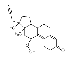 2-[(8S,13S,14S,17R)-11-hydroperoxy-17-hydroxy-13-methyl-3-oxo-1,2,6,7,8,11,12,14,15,16-decahydrocyclopenta[a]phenanthren-17-yl]acetonitrile_106111-43-7