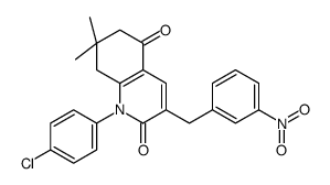 1-(4-chlorophenyl)-7,7-dimethyl-3-[(3-nitrophenyl)methyl]-6,8-dihydroquinoline-2,5-dione_1065275-50-4