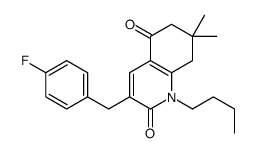 1-butyl-3-[(4-fluorophenyl)methyl]-7,7-dimethyl-6,8-dihydroquinoline-2,5-dione_1065275-53-7