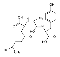 (2S,7S)-2-[[(2S)-1-[[(1S)-1-carboxy-2-(4-hydroxyphenyl)ethyl]amino]-1-oxopropan-2-yl]amino]-7-hydroxy-4-oxooctanoic acid_109075-64-1