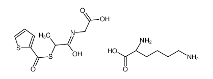 (2S)-2,6-diaminohexanoic acid,2-[2-(thiophene-2-carbonylsulfanyl)propanoylamino]acetic acid_113790-28-6