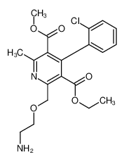 3-O-ethyl 5-O-methyl 2-(2-aminoethoxymethyl)-4-(2-chlorophenyl)-6-methylpyridine-3,5-dicarboxylate_113994-41-5