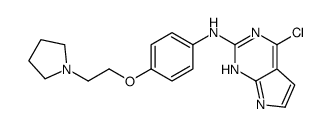 4-chloro-N-[4-(2-pyrrolidin-1-ylethoxy)phenyl]-7H-pyrrolo[2,3-d]pyrimidin-2-amine_1142945-83-2
