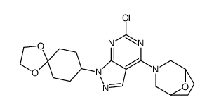 3-[6-chloro-1-(1,4-dioxaspiro[4.5]decan-8-yl)pyrazolo[3,4-d]pyrimidin-4-yl]-8-oxa-3-azabicyclo[3.2.1]octane_1144080-35-2