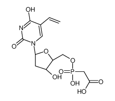 2-[[(2R,3S,5R)-5-(5-ethenyl-2,4-dioxopyrimidin-1-yl)-3-hydroxyoxolan-2-yl]methoxy-hydroxyphosphoryl]acetic acid_117627-30-2