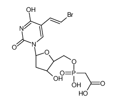 2-[[(2R,3S,5R)-5-[5-[(E)-2-bromoethenyl]-2,4-dioxopyrimidin-1-yl]-3-hydroxyoxolan-2-yl]methoxy-hydroxyphosphoryl]acetic acid_117707-12-7