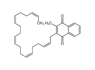 2-[(2E,6E,10E,14E,18E)-2,6,10,14,18-Icosapentaen-1-yl]-3-methyl-1 ,4-naphthoquinone_1182-68-9