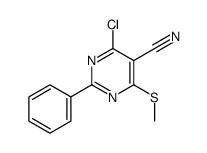 4-chloro-6-methylsulfanyl-2-phenylpyrimidine-5-carbonitrile_118996-61-5