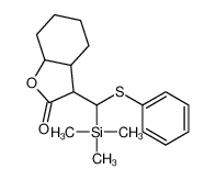 3-[phenylsulfanyl(trimethylsilyl)methyl]-3a,4,5,6,7,7a-hexahydro-3H-1-benzofuran-2-one_119704-09-5