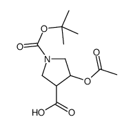 4-Acetoxy-1-{[(2-methyl-2-propanyl)oxy]carbonyl}-3-pyrrolidinecar boxylic acid_1210863-93-6