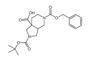 (3aR,7aS)-2-[(2-methylpropan-2-yl)oxycarbonyl]-5-phenylmethoxycarbonyl-1,3,3a,4,6,7-hexahydropyrrolo[3,4-c]pyridine-7a-carboxylic acid_1217630-99-3