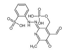 2-[(2Z)-2-[4-formyl-6-methyl-5-oxo-3-(phosphonooxymethyl)pyridin-2-ylidene]hydrazinyl]benzenesulfonic acid_121864-87-7