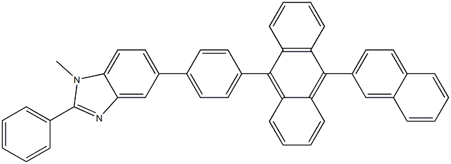 1-Methyl-5-[4-[10-(2-naphthalenyl)-9-anthracenyl]phenyl]-2-phenyl-1H-benzimidazole_1233139-86-0