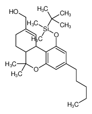 [(6aR,10aR)-1-[tert-butyl(dimethyl)silyl]oxy-6,6-dimethyl-3-pentyl-6a,7,8,10a-tetrahydrobenzo[c]chromen-9-yl]methyl acetate_123718-51-4