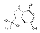 [(3S)-2t-carboxy-4c-(α-hydroxy-isopropyl)-pyrrolidin-3r-yl]-acetic acid_125292-93-5