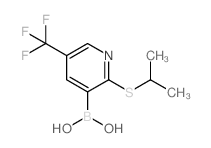 [2-propan-2-ylsulfanyl-5-(trifluoromethyl)pyridin-3-yl]boronic acid_1256345-52-4