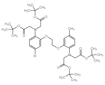 tert-butyl 2-[2-[2-[2-[bis[2-[(2-methylpropan-2-yl)oxy]-2-oxoethyl]amino]-5-bromophenoxy]ethoxy]-4-methyl-N-[2-[(2-methylpropan-2-yl)oxy]-2-oxoethyl]anilino]acetate_125663-37-8