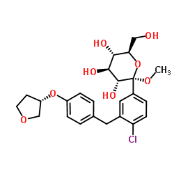 Methyl 1-C-[4-chloro-3-[[4-[[(3S)-tetrahydro-3-furanyl]oxy]phenyl]methyl]phenyl]-alpha-D-glucopyranoside_1279691-36-9