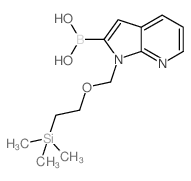 [1-(2-trimethylsilylethoxymethyl)pyrrolo[2,3-b]pyridin-2-yl]boronic acid_1286776-82-6