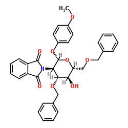 2-[(2S,3R,4R,5S,6R)-5-hydroxy-2-(4-methoxyphenoxy)-4-phenylmethoxy-6-(phenylmethoxymethyl)oxan-3-yl]isoindole-1,3-dione_129575-89-9