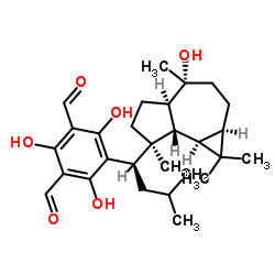 2,4,6-Trihydroxy-5-[(1R)-1-[(1aβ,4R,4aβ,7aα,7bβ)-1,1,4,7-tetramethyl-4β-hydroxydecahydro-1H-cyclopropa[e]azulene-7α-yl]-3-methylbutyl]isophthalaldehyde_132951-90-7