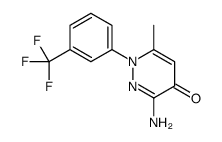 3-amino-6-methyl-1-[3-(trifluoromethyl)phenyl]pyridazin-4-one_133220-91-4