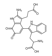 2-amino-3-[2-[2-amino-3-(2-carboxyethyl)-6,7-dioxo-1H-indol-4-yl]-1H-indol-3-yl]propanoic acid_134645-25-3