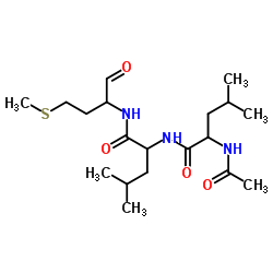 N-Acetylleucyl-N-[4-(methylsulfanyl)-1-oxo-2-butanyl]leucinamide_136632-32-1