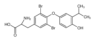 (2S)-2-amino-3-[3,5-dibromo-4-(4-hydroxy-3-propan-2-ylphenoxy)phenyl]propanoic acid_13724-85-1