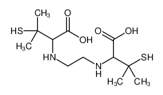 2-[2-[(1-carboxy-2-methyl-2-sulfanylpropyl)amino]ethylamino]-3-methyl-3-sulfanylbutanoic acid_137525-67-8