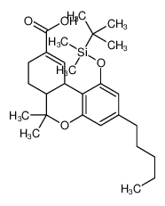 (6aR,10aR)-1-[tert-butyl(dimethyl)silyl]oxy-6,6-dimethyl-3-pentyl-6a,7,8,10a-tetrahydrobenzo[c]chromene-9-carboxylic acid_138285-38-8