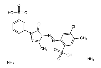 diazanium,4-chloro-5-methyl-2-[[3-methyl-5-oxo-1-(3-sulfonatophenyl)-4H-pyrazol-4-yl]diazenyl]benzenesulfonate_154946-66-4