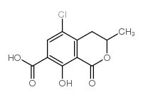 5-chloro-3,4-dihydro-8-hydroxy-3-methyl-1h-2-benzopyran-1-one-7-carboxylic acid_16281-39-3