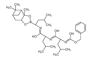 N-[(Benzyloxy)carbonyl]-L-leucyl-N-{(1R)-3-methyl-1-[(1S,2R,6S,8S)-2,9,9-trimethyl-3,5-dioxa-4-boratricyclo[6.1.1.0<sup>2,6</sup>]dec-4-yl]butyl}-D-leucinamide_179324-21-1