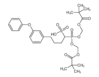 1-[bis(2,2-dimethylpropanoyloxymethoxy)phosphoryl]-4-(3-phenoxyphenyl)butane-1-sulfonic acid_191866-32-7