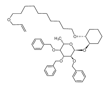 (2S,3S,4R,5R,6S)-2-[(1R,2R)-2-(10-Allyloxy-decyloxy)-cyclohexyloxy]-3,4,5-tris-benzyloxy-6-methyl-tetrahydro-pyran_191925-91-4