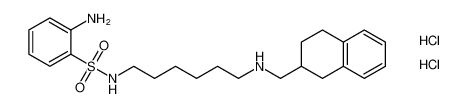 2-amino-N-(6-(((1,2,3,4-tetrahydronaphthalen-2-yl)methyl)amino)hexyl)benzenesulfonamide dihydrochloride_191931-34-7