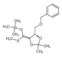 (R,Z)-4-(benzyloxy)methyl-5-[methylthio(trimethylsilyloxy)methylene]-2,2-dimethyl-1,3-dioxolane_191934-88-0