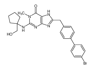 8-((4'-bromo-[1,1'-biphenyl]-4-yl)methyl)-2-((1-(hydroxymethyl)cyclopentyl)amino)-1-methyl-1,7-dihydro-6H-purin-6-one_191936-54-6