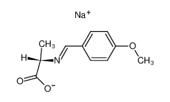 Sodium; (S)-2-{[1-(4-methoxy-phenyl)-meth-(E)-ylidene]-amino}-propionate_191980-80-0